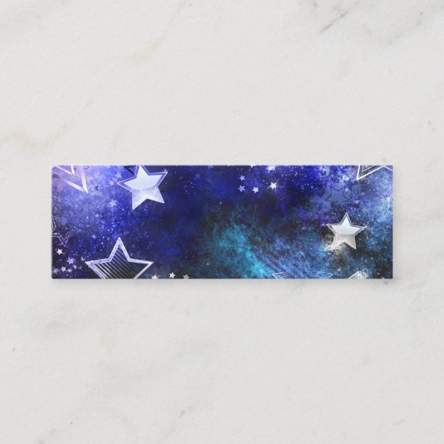 Cartão De Contato Fundo de Espaço com Estrelas (Frente)