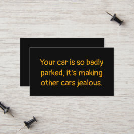 Cartão De Contato Funny Bad Parking