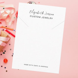 Cartão De Contato Glamoups Logotipo Personalizado Coleção Chic White