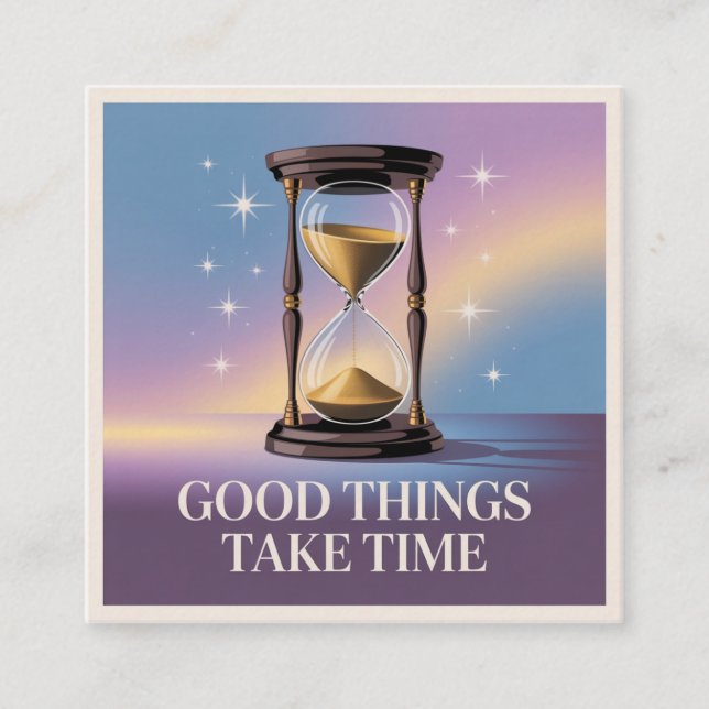 Cartão De Contato Good Things Take Time (Frente)
