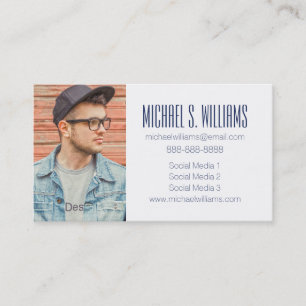 Cartão De Contato Graduação de Fotos  Críticos De Gelo Azul Abstrato