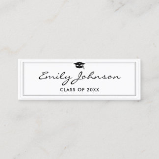 Cartão De Contato Graduation Name Card - Elegant Classic Insert Card