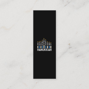 Cartão De Contato Hanukkah Jewish Holiday Menorah Jew