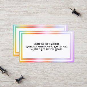 Cartão De Contato Holograma flertando