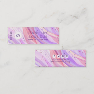 Cartão De Contato Identidade Visual Personalizada de Glitter Roxo pa