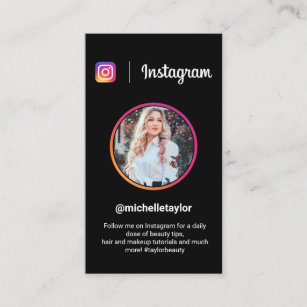 Cartão De Contato Imagem do Instagram trendam mídia social negro mod