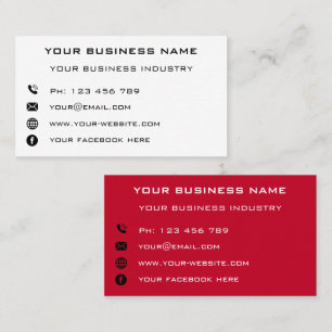 Cartão De Contato Informações personalizadas da empresa Personalizad