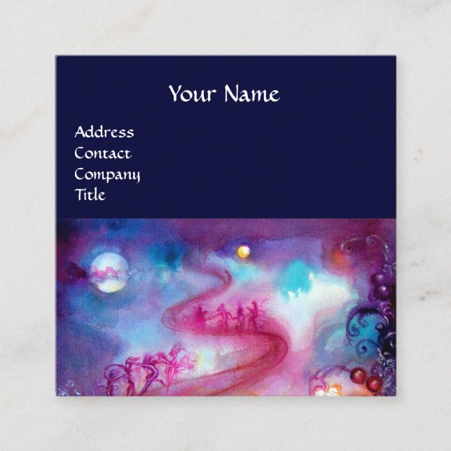 Cartão De Contato JARDIM DE SOMBRAS PERDIDAS/ESCADAS MÁGICAS Monogra (Frente)