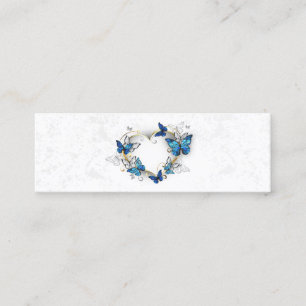 Cartão De Contato Jewelry Heart with Butterflies Morpho