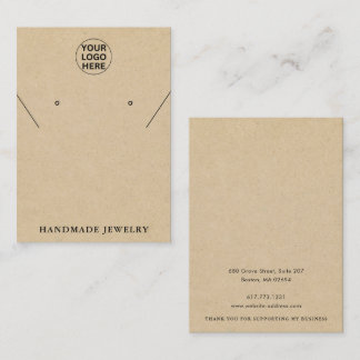 Cartão De Contato Kraft Earrings Necklace Jewelry Display Cards