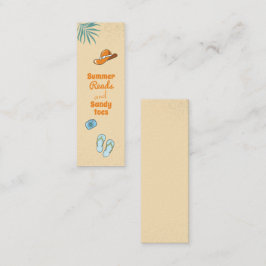 Cartão De Contato Leitura de Verão Minifavorito Personalizável