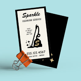 Cartão De Contato Limpeza de Vacuum do Serviço de Limpeza Retroativa