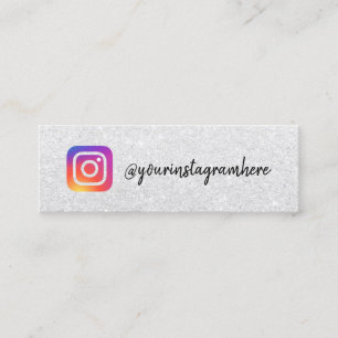 Cartão De Contato Logotipo do Instagram da brilha do prata