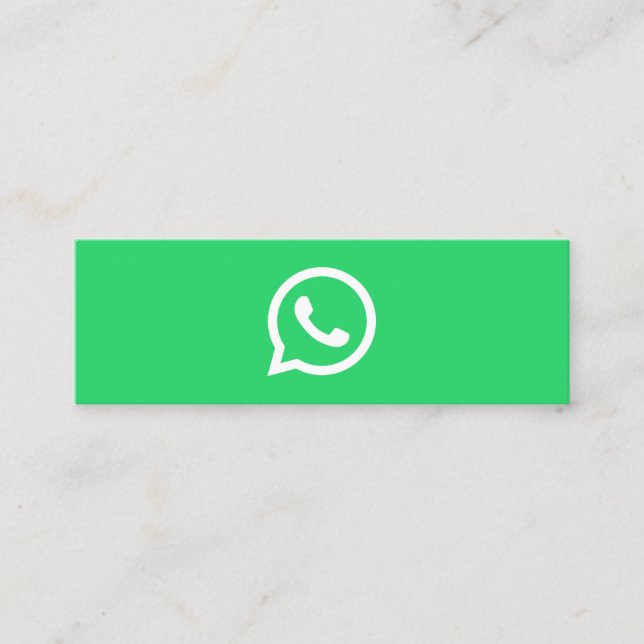 Cartão De Contato Logotipo do WhatsApp nas mídias sociais e negócios (Frente)