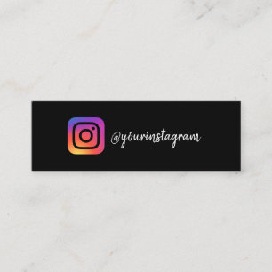 Cartão De Contato Logotipo Instagram - moderno script de tendências