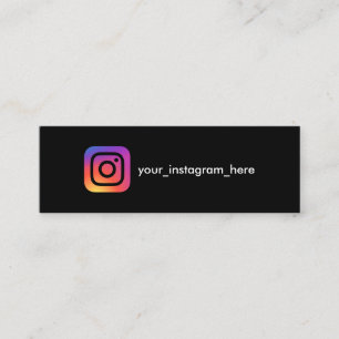 Cartão De Contato Logotipo Instagram nas mídias sociais simples e mo