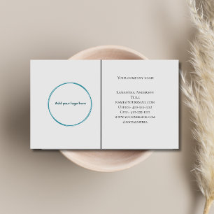 Cartão De Contato Logotipo preto Cinza branca minimalista profission