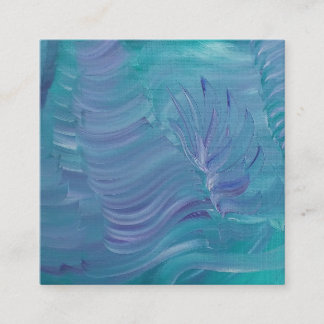 Cartão De Contato Magia Subaquática Arte Abstrata Colorida Única