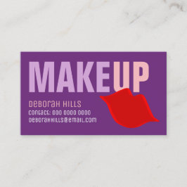 Cartão De Contato makeup red lábios contact card / makeup artist
