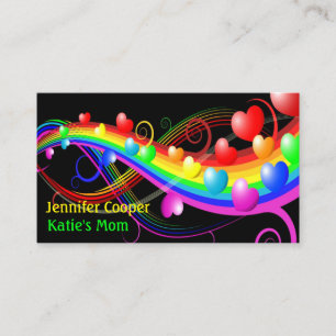 Cartão De Contato Mamãe Play Date Catching Heart Rainbow
