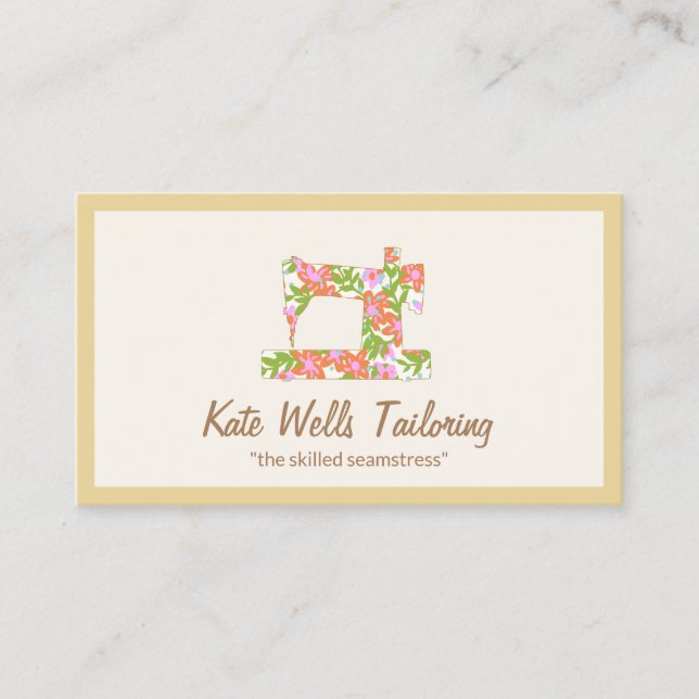 Cartão De Contato Máquina Floral de Serradura (Frente)