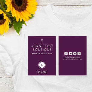 Cartão De Contato Marca de Boutique Roxa Personalizada