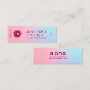 Cartão De Contato Marca Personalizada de Boutique com Efeito Ombre R