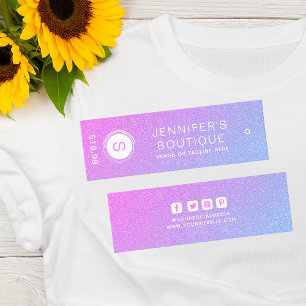 Cartão De Contato Marca Personalizada Rosa Azul Branco Boutique