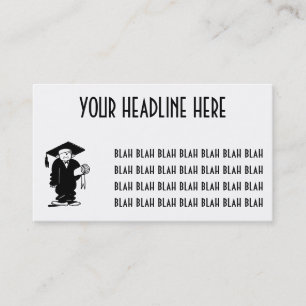 Cartão De Contato Menino engraçado preto & branco do vintage retro