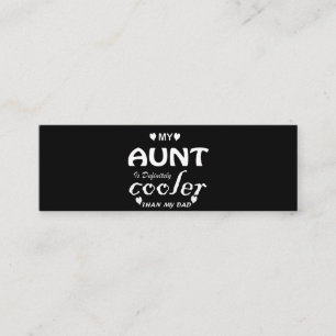 Cartão De Contato minha tia é definitivamente mais legal que meu pai