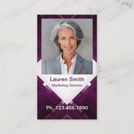 Cartão De Contato Mini placa de retomada | Placa de rede Geo Modern