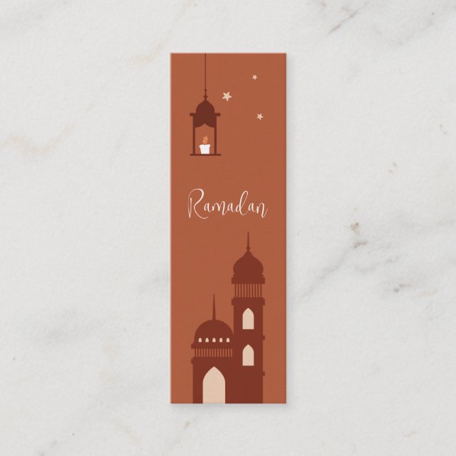 Cartão De Contato Minifavorito do Ramadan Islâmico de Boho Personali (Frente)