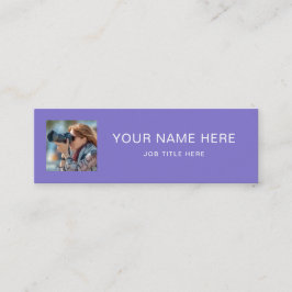 Cartão De Contato Miniplaca de chamada de Lavanda sólida com script 