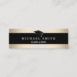 Cartão De Contato Modern Elegant Graduation Name Card