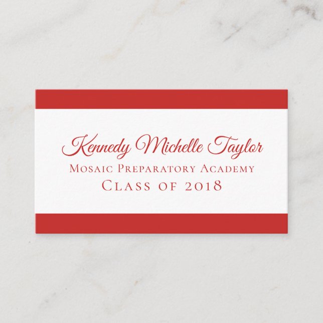 Cartão De Contato Moderno Negrito Qualquer Cor Contemporânea (Frente)