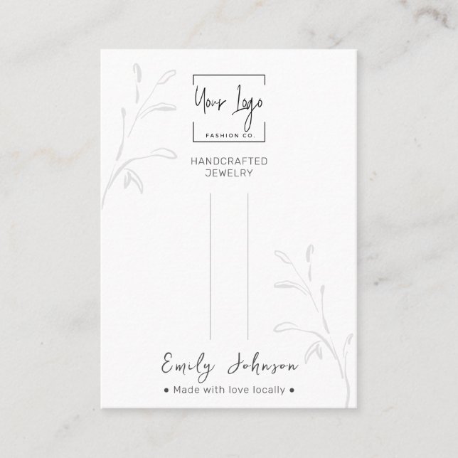 Cartão De Contato Monitor Botânico de Clipe de Cabelo de Jogo QR (Frente)