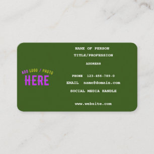 CARTÃO DE CONTATO NA MODA MODERNA FLORESTA PERSONALIZADA VERDE MARCA