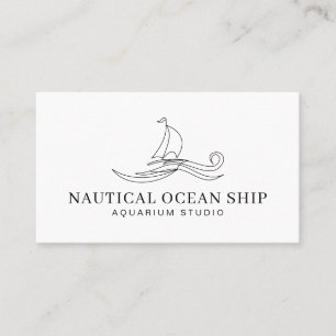 Cartão De Contato Navio - Oceano Marítimo Náutico