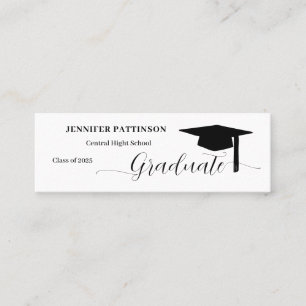 Cartão De Contato Nome de Graduado Personalizado para Formatura
