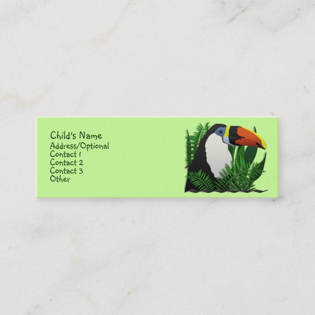 Cartão De Contato O Toucan grande (Frente)