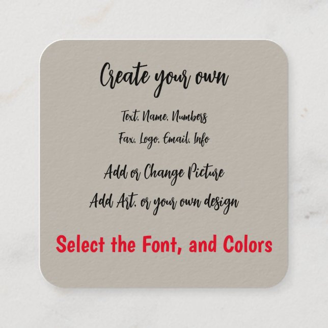 Cartão De Contato Oi, eu estava aqui (me ligue para o cartão) (Verso)