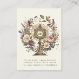 Cartão De Contato Oração de Escritura de Hospedagem Eucarística Cató