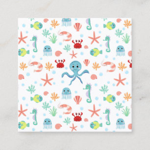 Cartão De Contato Padrão do mundo do mar