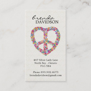 Cartão De Contato Perfil floral bonito/cartão telefónico do sinal de