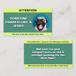 Cartão De Contato Personalizar como um Jerry, brincadeira de estacio