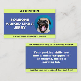 Cartão De Contato Personalizar como um Jerry, brincadeira de estacio