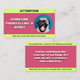 Cartão De Contato Personalizar como um Jerry, brincadeira de estacio