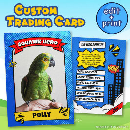 Cartão De Contato Pet Comic Trading Card Engraçado Presente Personal