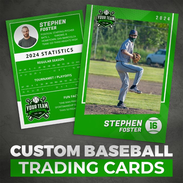 Cartão De Contato Placa Comercial de Baseball Verde Pro Beisebol (Criador carregado)