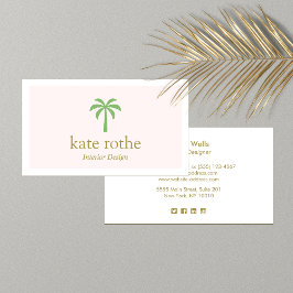 Cartão De Contato Placa de Chamada de Árvore Verde Tropical